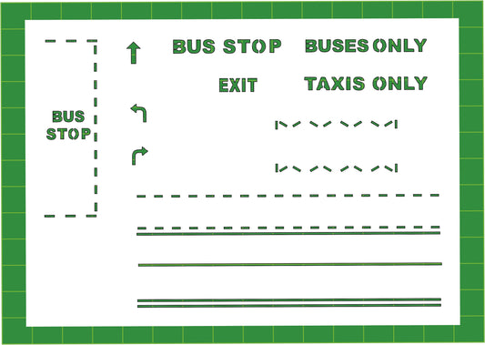 OO Gauge road marking stencil set
