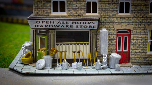 OO Gauge Hardware items garden tools OPEN ALL HOURS SET