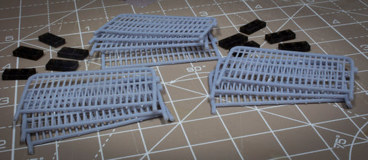 OO Gauge Steel Mesh Security Fencing (Heras) 10pk