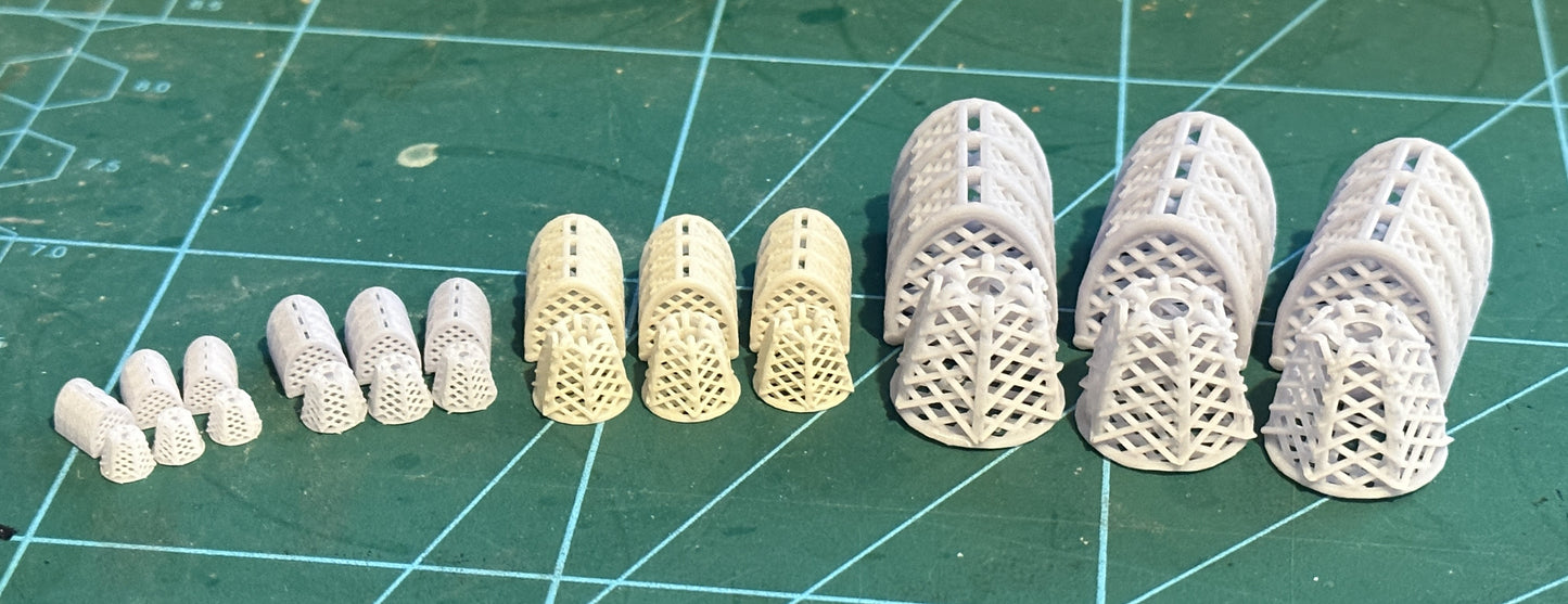 O, OO, TT and N Gauge Crab and Lobster Pots, pack of ten