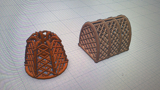 O, OO, TT and N Gauge Crab and Lobster Pots, pack of ten