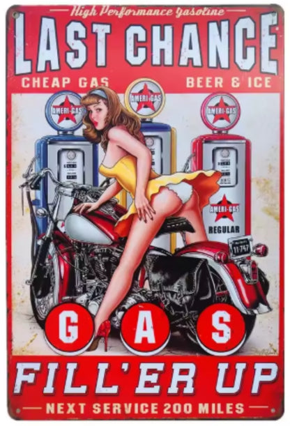 Fridge Magnets Set of 8 USA 50's-60's Garage Signs