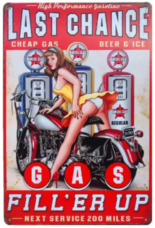 Fridge Magnets Set of 8 USA 50's-60's Garage Signs