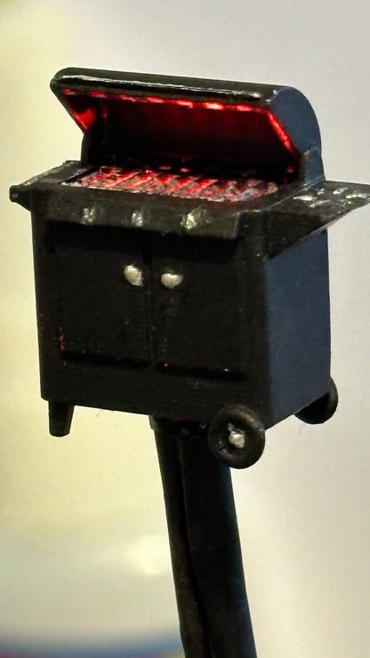 OO Gauge Gas BBQ with 12V Flickering LED