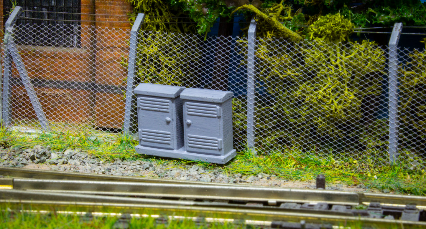 OO, TT and N Gauge Assorted Lineside relay cabinets