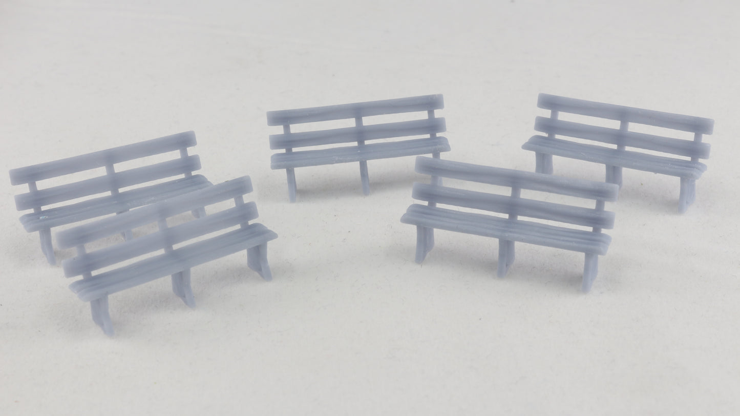 O, OO, TT & N Gauge GWR style Platform Benches (5 Pack)