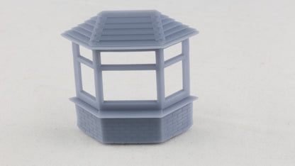 OO Gauge Single and Two Storey Bay window for kits or scratch build, brick / tile texture