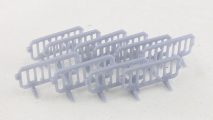 O, OO, TT & N Gauge Modern Plastic Road Chapter 8 Work Safety Barriers (Pack Of 10)