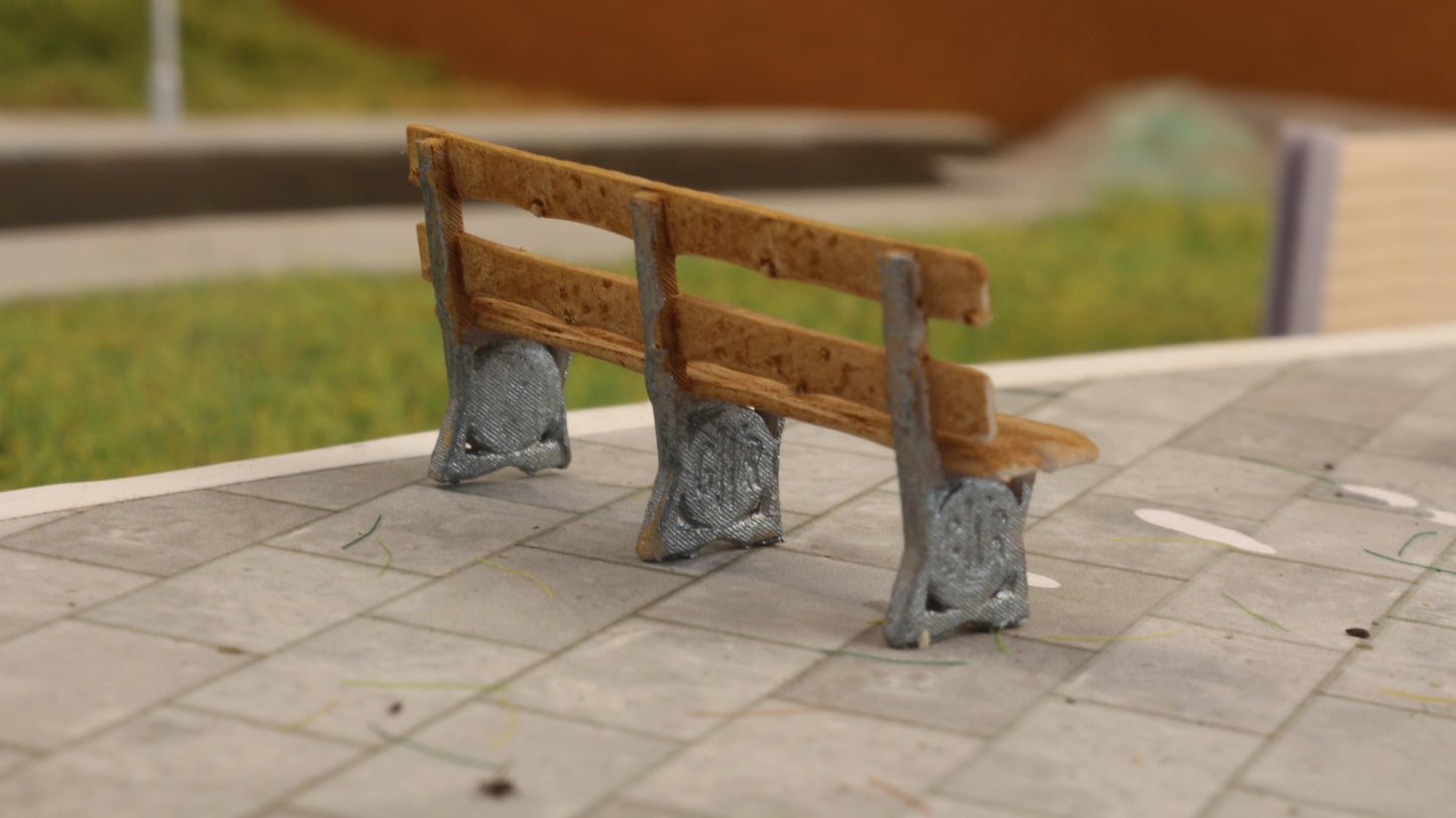 O, OO, TT & N Gauge GWR style Platform Benches (5 Pack)